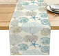 Coastal Decor Runner Linen Blue Teal Summer Beach Nautical Table Runners | by Unknown