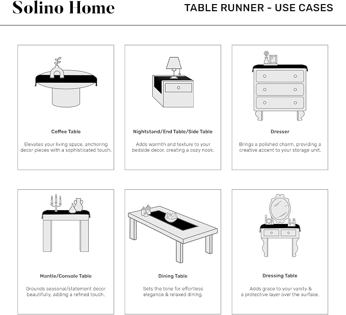 Solino Home 100% Pure Linen Table Runner Indigo Blue Hemstitch, 14 x 60 in | - Image 7