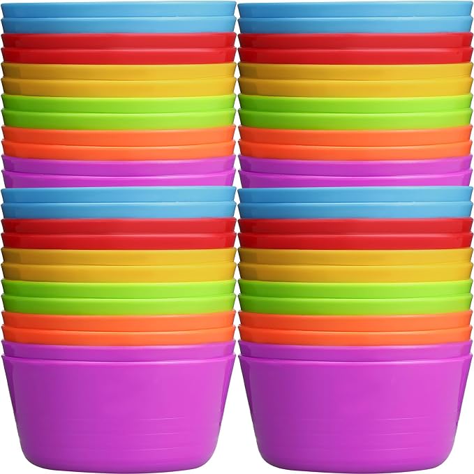 Foaincore Kids Plastic Bowls 10 oz Cereal Snack Microwave Dishwasher Safe by Foaincore