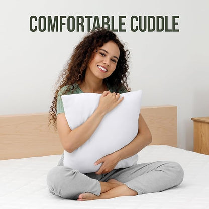 Utopia Bedding Throw Pillows (Set of 1, White) – 14 x 14 Inches Down Alternative Pillows for Bed, Sofa, and Couch - Fluffy Decorative Stuffer Pillow for Indoors & Outdoors