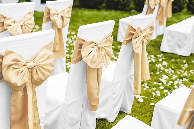 12 Pack Champagne Satin Table Runner 12 x 108 Inch Long Premium Table Runners - Image 5