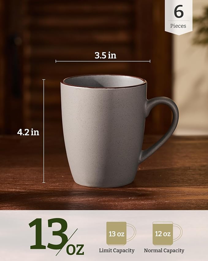 famiware Venus Coffee Mugs for 6, 14 oz Mug Set, Dringking Cup - Image 4