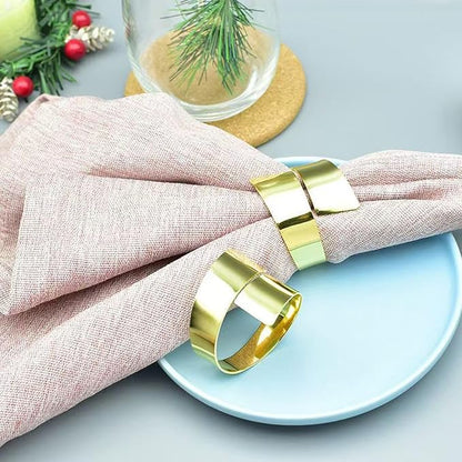 Set of 6 Elegant Gold Napkin Rings, Perfect Table Setting Decor - Image 4