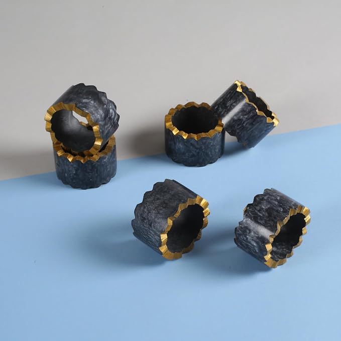 Epoxy Resin Napkin Rings Set of 6 - Image 3