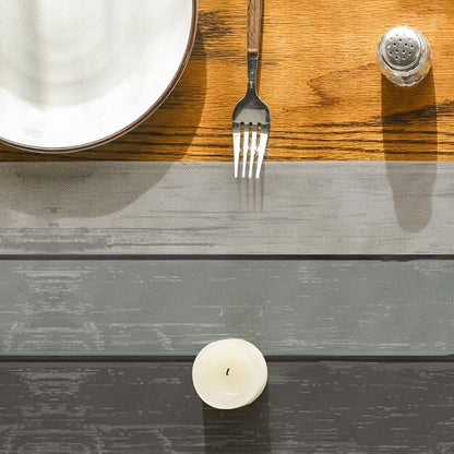 Artoid Mode Grey Retro Rustic Wood Texture Table Runner, Seasonal Kitchen - Image 7