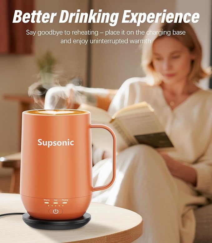 Supsonic - 16oz Self Heating Coffee Mug, Smart Heated Coffee Mug Faster - Image 4