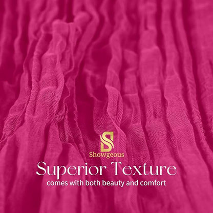 Showgeous 30 Pack Fuschia Cheesecloth Table Runner, 17 x 108 Inches | Boho - Image 4