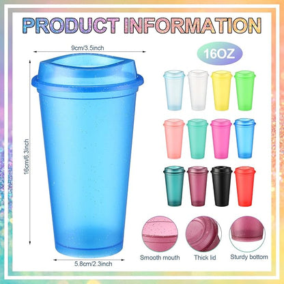 Honeydak 45 Pack 16 oz Reusable Coffee Cups - Image 3