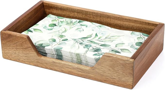 Guest Towel Napkin Holder, Disposable Hand Towel Holder | Wooden Guest Towel by Aoravvik