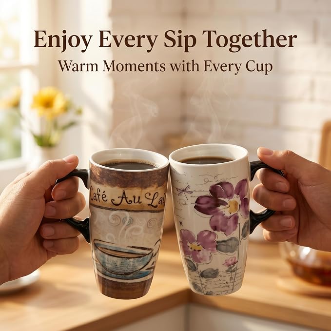 Topadorn Set of 2 Ceramic Travel Mugs - Image 9