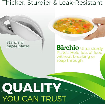 Paper Bowls 48oz, Deep & Large Disposable Bowls, Sturdy - Image 4