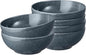 Denby - Dark Gray Speckle Cereal Bowls Set of 6-27.7oz Dishwasher, Microwave Safe - Scratch Chip Resistant - Reactive Gray Glaze, Ceramic Stoneware - Tableware for Oats, Cereal, Desserts