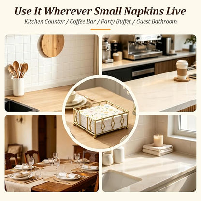 Gold Metal Napkin Holder for Table - Image 5