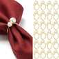 Sliner 24 Pcs Pearl Napkin Rings by Sliner
