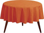 Gee Di Moda Round Tablecloth - 132 Inch Orange Round Table Cloth for 72 to 96 Inch Round Tables - Heavy Duty Washable Fabric - for Buffet Table, Holiday Party, Dinner, Wedding & Baby Shower