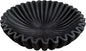 10" Large Decorative Bowl decor, Scalloped Bowls for Modern Home Decor,Ruffle Decor,Stylish Key Bowl for Entry Table,Decorative Fruit Bowl for Kitchen Counter,Black