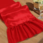 2 Pack Red Satin Table Runner 12 x 108 Inch | Ruffle Design, Luxurious Dining by Unknown