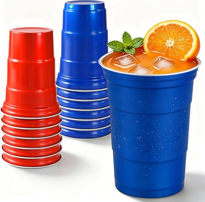16oz Aluminum Cups Reusable Metal Party Cup by CUPLOOV
