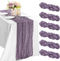 6 Pieces Grape 10FT Cheesecloth Table Runner Boho Gauze Fabric Table Runner by JALANCY