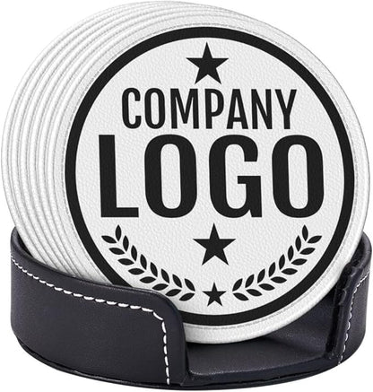Custom Leather Coasters with Logo - Image 6