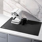 SAPID 32"x24" Extra Large Silicone Mat With Raised Edge, Rolled-Up Silicone Mats For Kitchen Counter Heat Resistant Silicone Mat With Lip, Thick Countertop Protector Mat,Silicone Mats For Crafts,Black