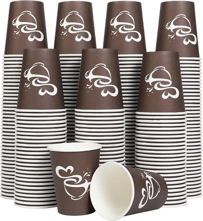 Clawsoff 300 Count 12 oz Paper Coffee Cups Disposable Hot Coffee Cups Brown | by BuyNow