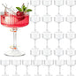 24 Pcs Plastic Martini Glasses Disposable, 10oz Ribbed Martini Glasses | by AstrivixDD