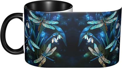 Yrebyou Dragonfly Coffee Mug 11oz Ceramic Cup - Image 3