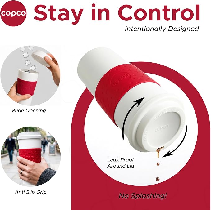 Copco Acadia Travel Mug, Cherry Red - Image 5