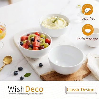 Small Bowls Set of 6, Ceramic Dessert Bowls 10 oz, Porcelain Bowl - Image 8