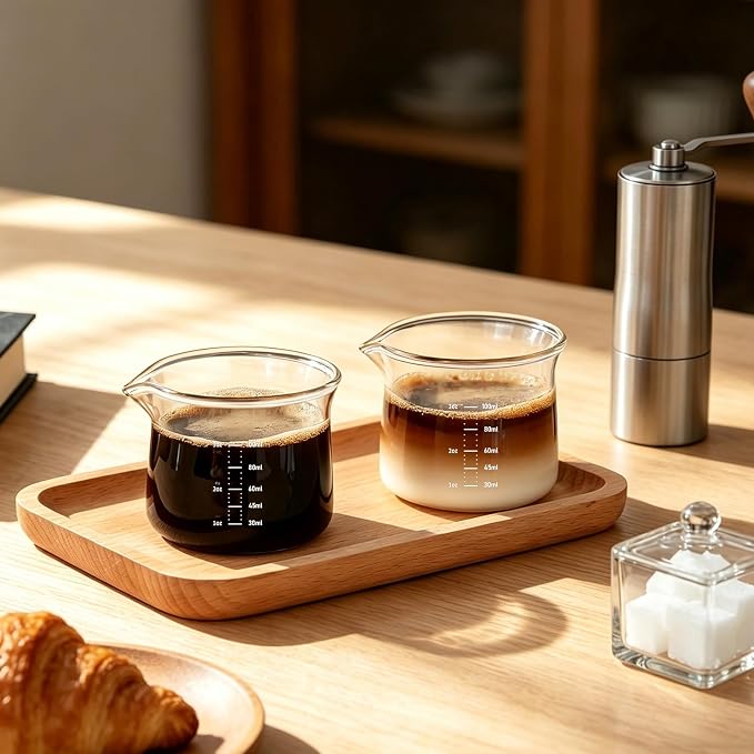 BCnmviku 3OZ Espresso Cup 100ML Shot Glass Measuring Cup, Small Clear Graduated - Image 2