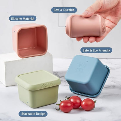 ISSEVE 4pack 6oz Silicone Snack Containers - Image 7