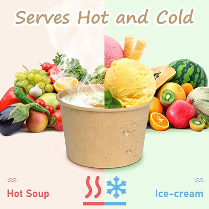 ESSENTIAL Paper Ice Cream Cups, Paper Snack Containers - Image 5