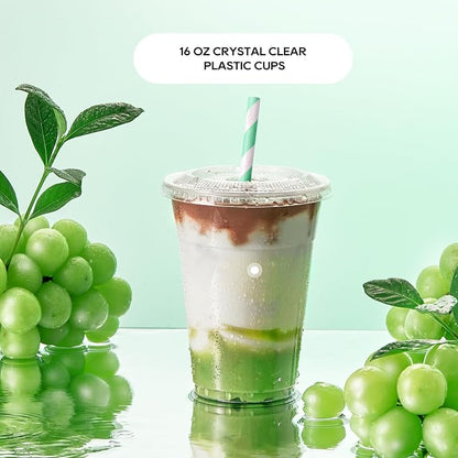 JOLLY PARTY 100Pack 16 oz Clear Plastic Cups - Image 5