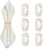 Meplait Napkin Rings Set of 6, Boho Napkins Holders Ring by Meplait