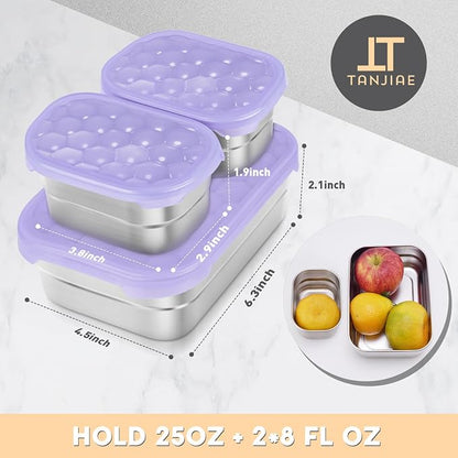Small Stainless Steel Lunch Containers - Image 2