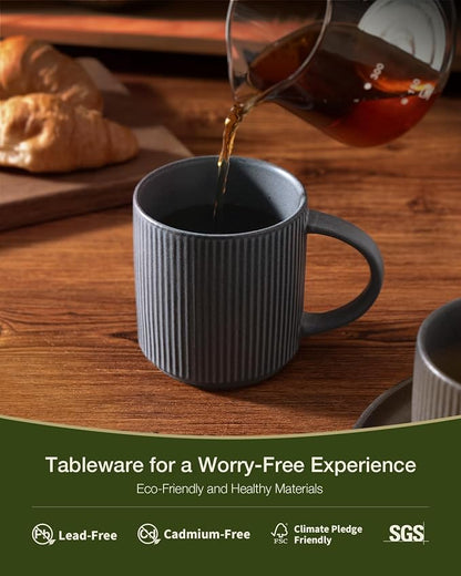 famiware Coffee Mug Set for 8, Star 12 oz Catering Mugs Cup Set - Image 2