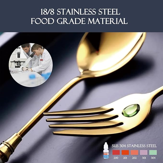 30-piece Silverware Set With Ceramic Handle, Premium Food Grade Stainless Steel Flatware Sets, Mirror Polished Cutlery Set, Dishwasher Safe (for 6 People)