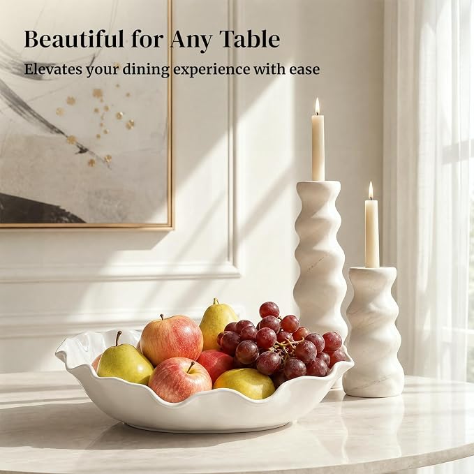DOWAN Ceramic Serving Bowls Set of 2, Large Serving Dishes - Image 5