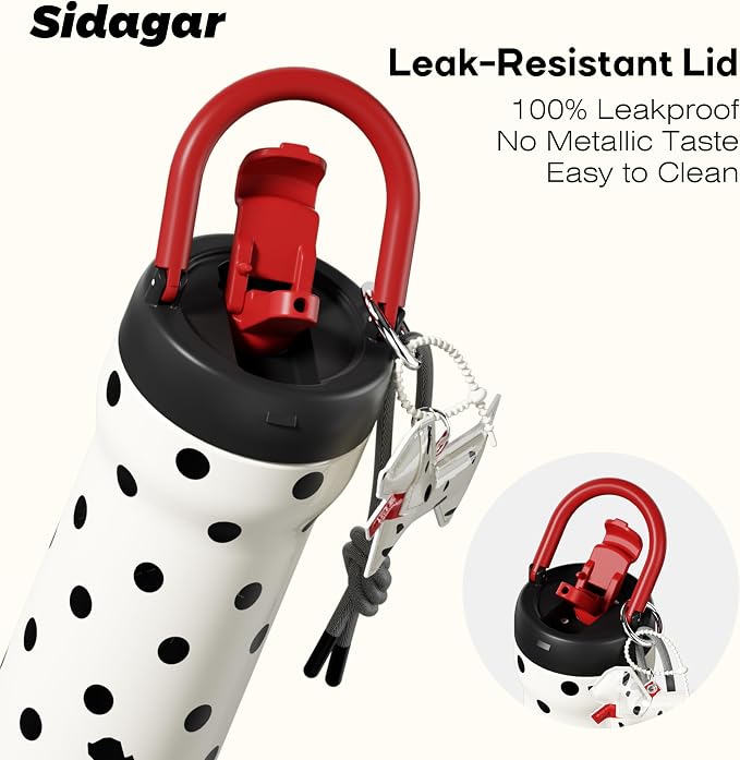 24 oz Insulated Tumbler Ceramic Stainless Steel Water Bottle, Leak Proof - Image 3