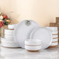 AmorArc Dinnerware Sets for 8, 24 Pieces Ceramic Plates and Bowls Set | Scratch by AmorArc