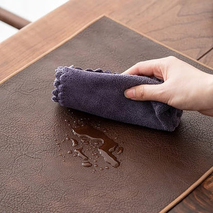 Waterproof PU Leather Table Runner, 20×39 Inch Vintage Coffee/Tea Mats - Image 3