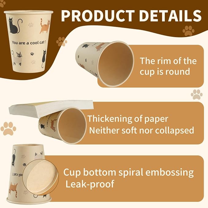 12 OZ 25 Pack Disposable Cups Paper Coffee Cups - Image 5