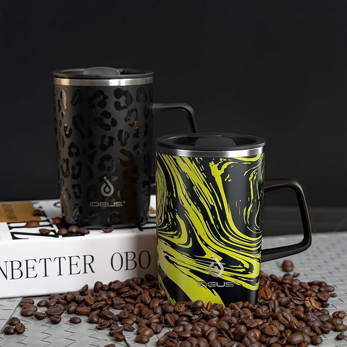 Ideus 16 oz Insulated Stainless Steel Coffee Mug - Image 9