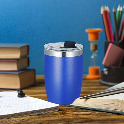 VEGOND Stainless Steel 12 oz Tumblers bulk Vacuum Insulated Double Wall Travel Tumbler with Lid and Straw Reusable Tumbler, Royal Blue 12 pack
