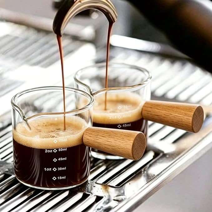 Espresso Cups Set of 2, 3OZ V-Shaped Mouth Espresso Shot Glass | Espresso Shot by FrutPunch