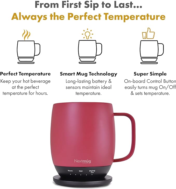 Nextmug - Temperature-Controlled, Self-Heating Coffee Mug - Image 2