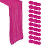 10 Pack 17 x 108 Inch Hot Pink Table Runner Cheesecloth | Gauze Cheese Cloth by Heneger