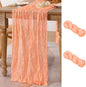2 Pack Peach Pink Cheesecloth Table Runner 10ft Coral Sheer Gauze Decor | by MLMC