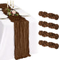 4 Pack Cheesecloth Table Runner 10FT Brown Table Runner Boho Gauze Cheese Cloth by Showgeous